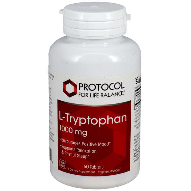 L-Tryptophan 1000mg, 60 Tablets , Brand_Protocol for Life Balance Form_Tablets Requires Consultation Size_60 Tablets tablets