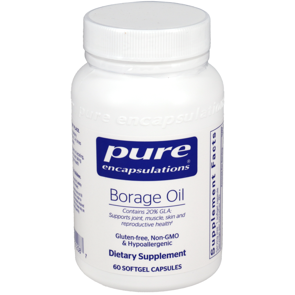 Borage Oil, 1000 mg, 60 Softgel Capsules , Brand_Pure Encapsulations softgels