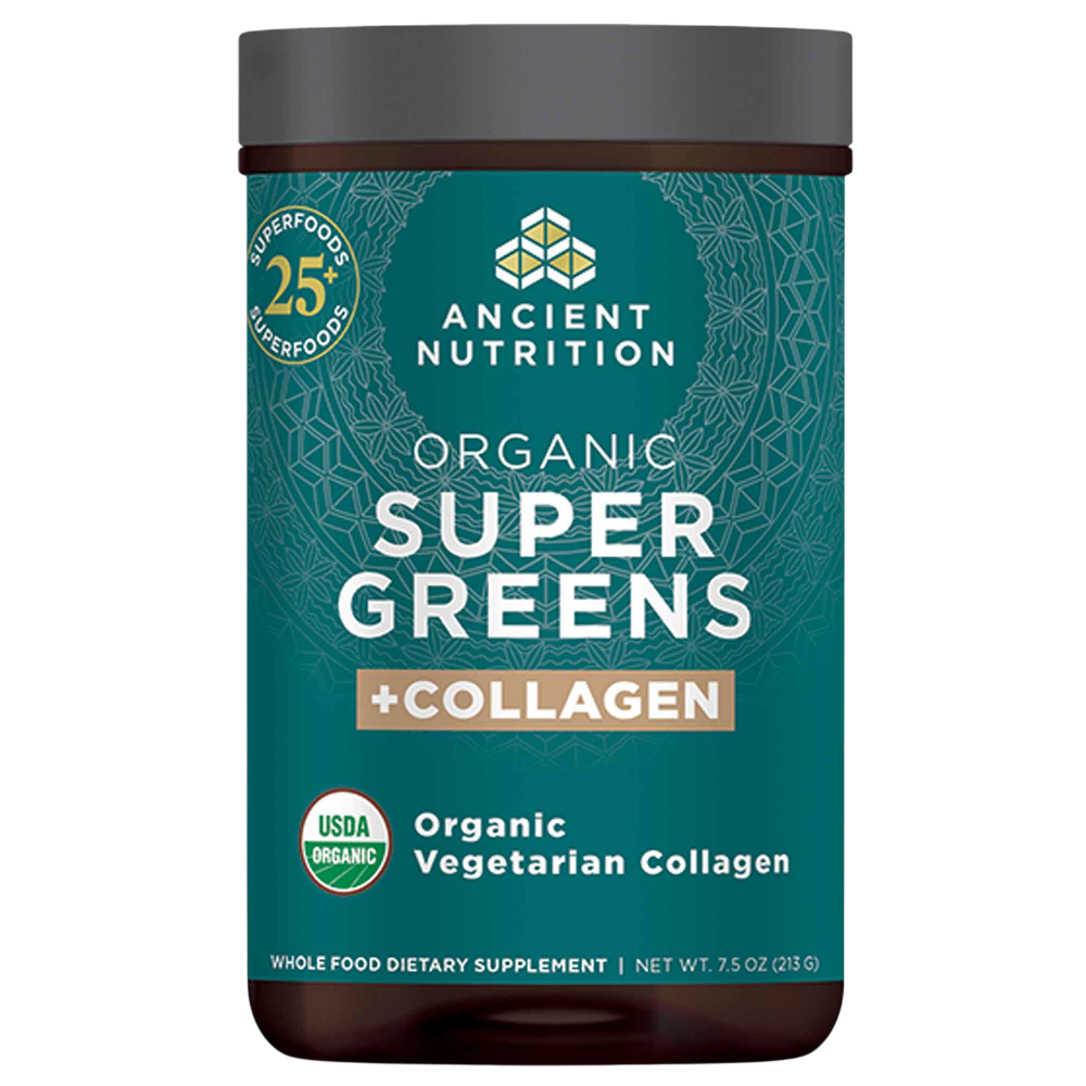 Ancient Nutrition Organic SuperGreens + Collagen - front
