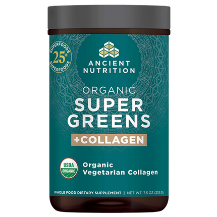 Ancient Nutrition Organic SuperGreens + Collagen - front