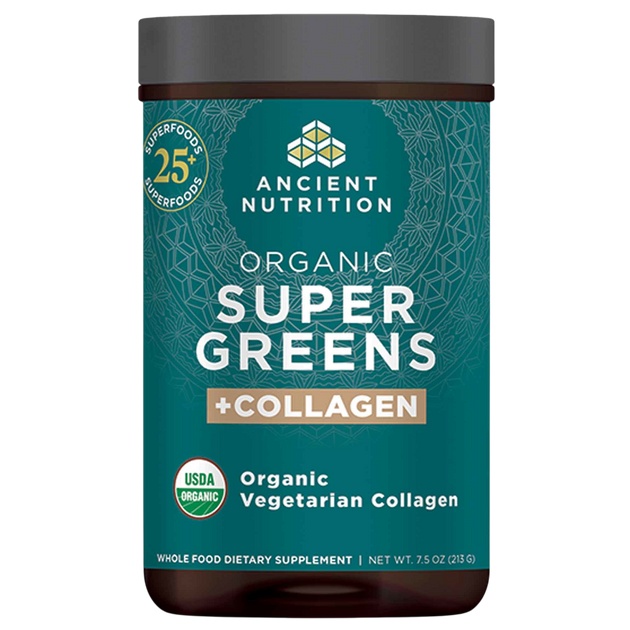 Ancient Nutrition Organic SuperGreens + Collagen - front
