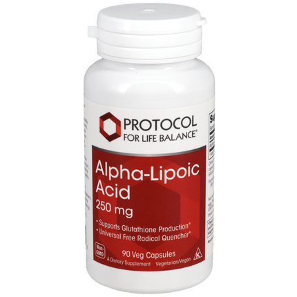 Alpha Lipoic Acid 250mg, 90 Capsules , Brand_Protocol for Life Balance capsules Form_Capsules Requires Consultation Size_90 Capsules