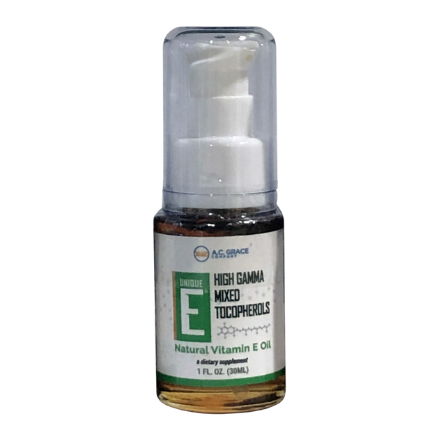 A.C. Grace UNIQUE E Tocopherols Oil 1 fl oz - front of bottle