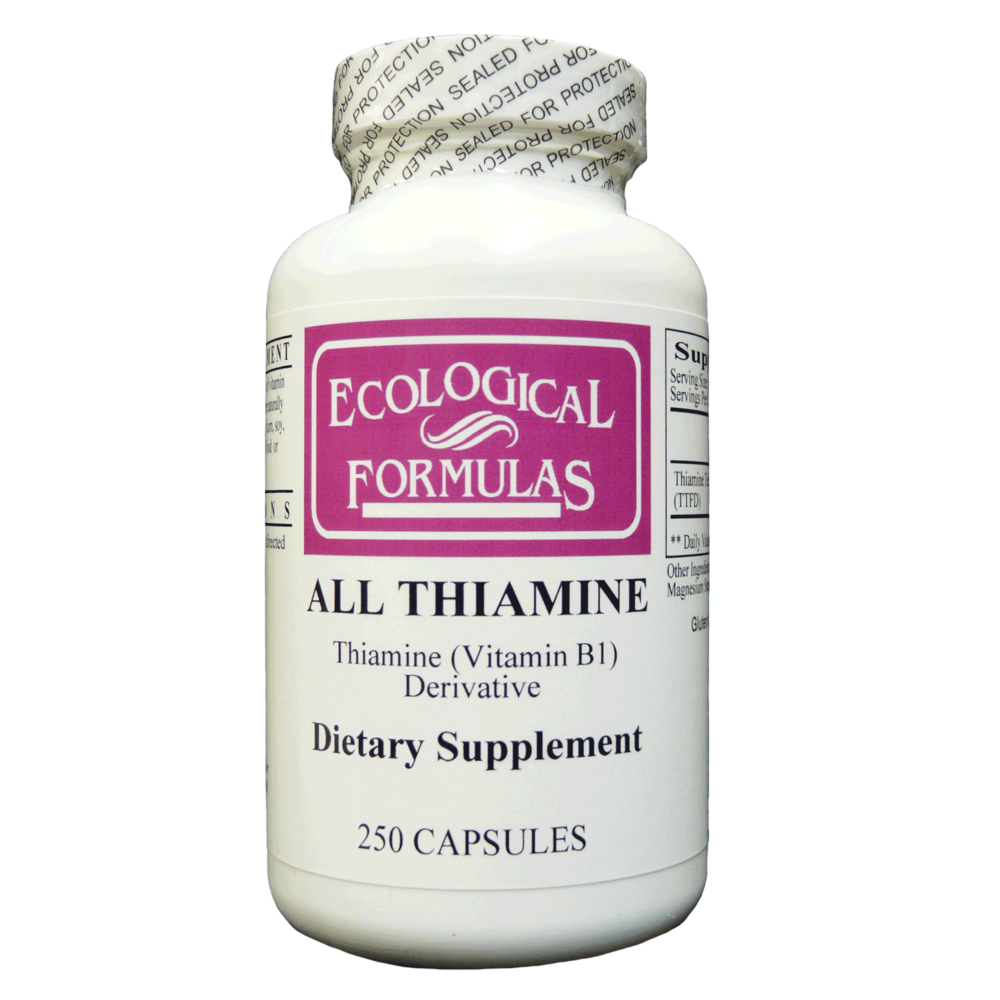 All Thiamine (fat soluble B1 - TTFD, 50mg capsule), 250 Capsules