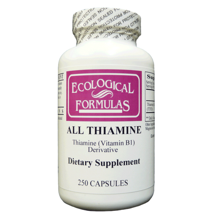 All Thiamine (fat soluble B1 - TTFD, 50mg capsule), 250 Capsules
