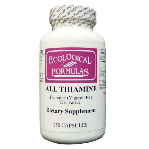 All Thiamine (fat soluble B1 - TTFD, 50mg capsule), 250 Capsules