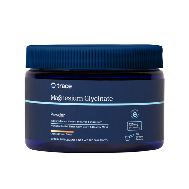 Magnesium Glycinate Powder Orange, 180 g Powder , Brand_Trace Minerals Form_Powder Size_180 g