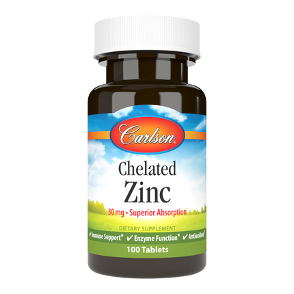 Chelated Zinc, 100 Tablets