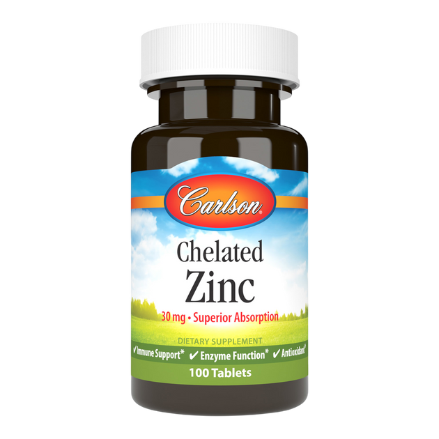Chelated Zinc, 100 Tablets