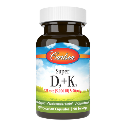 Super D3 + K2, 90 Capsules