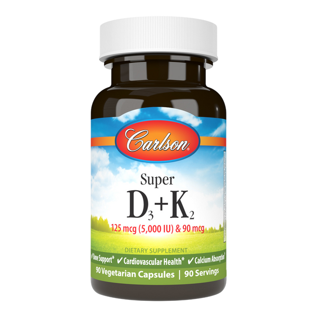 Super D3 + K2, 90 Capsules
