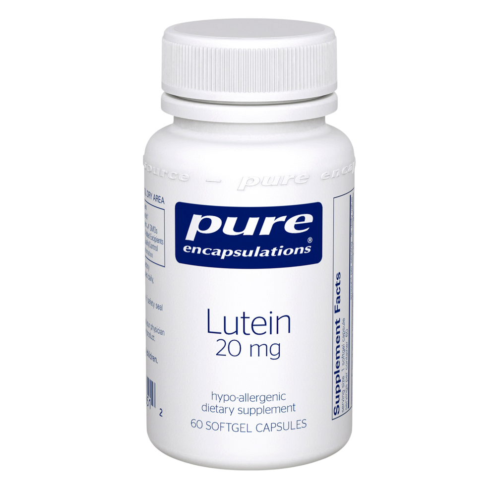 Lutein, 20 mg, 60 Softgels , Brand_Pure Encapsulations Emersons softgels
