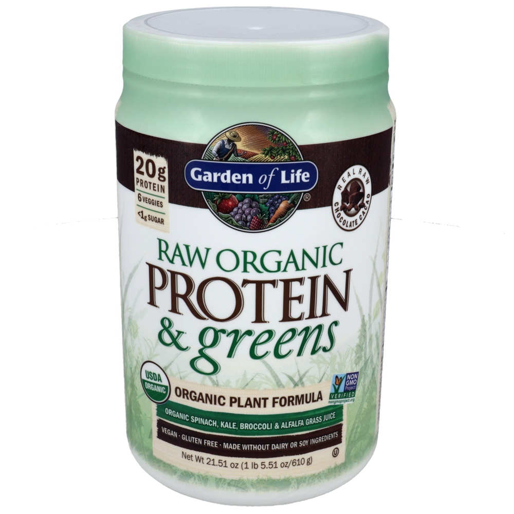 RAW Protein & Greens Chocolate Cacao, 22 oz (611 g) Powder