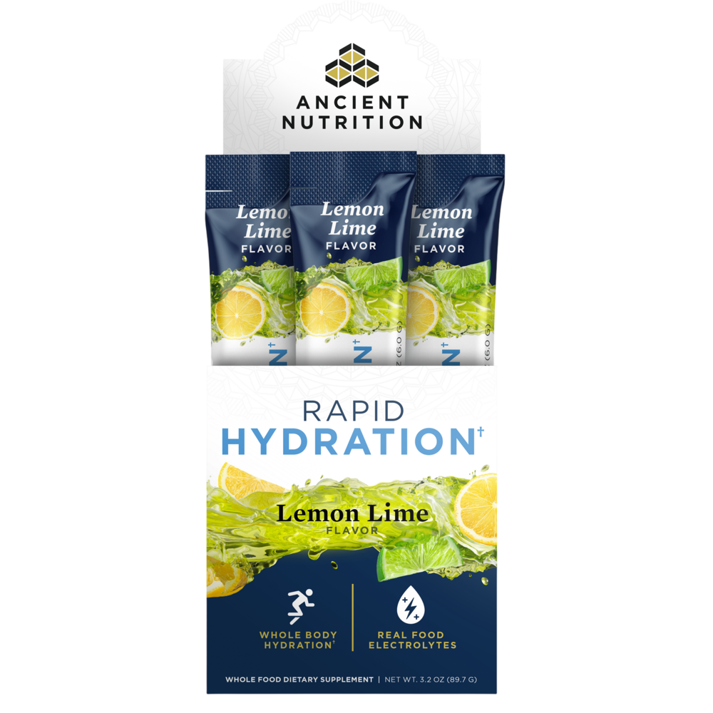 Ancient Nutrition Rapid Hydration - Lemon Lime - front