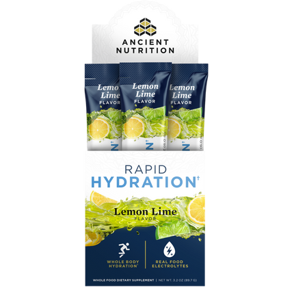 Ancient Nutrition Rapid Hydration - Lemon Lime - front