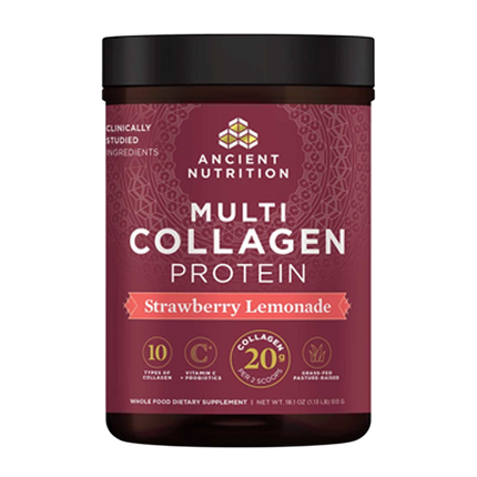 Ancient Nutrition Multi Collagen Protein Strawberry Lemonade - front