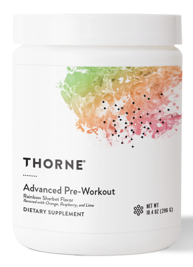 Advanced Pre-Workout Rainbow Sherbet Flavor, 296 g Powder , Brand_Thorne Research Form_Powder Size_296 g