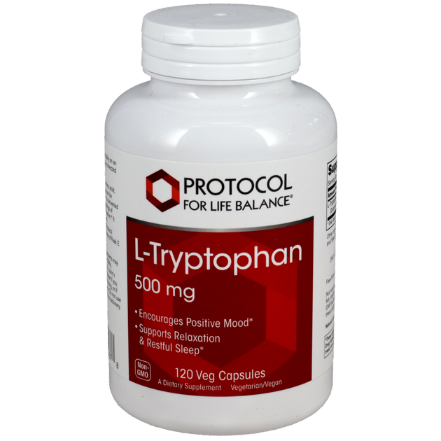 L-Tryptophan 500mg, 120 Capsules , Brand_Protocol for Life Balance capsules Form_Capsules Requires Consultation Size_120 Capsules