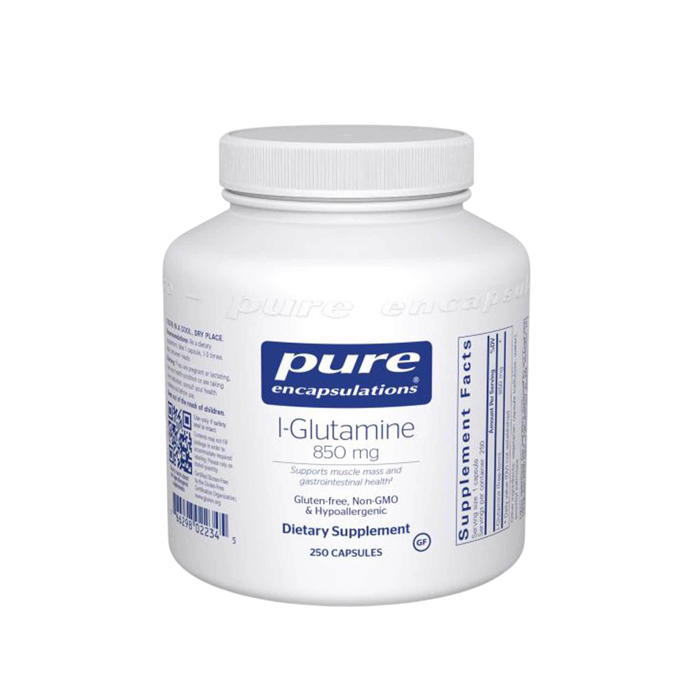 l-Glutamine 850mg, 250 Capsules , Brand_Pure Encapsulations Form_Capsules Requires Consultation Size_250 Capsules
