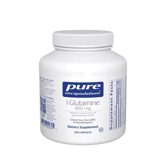 l-Glutamine 850mg, 250 Capsules , Brand_Pure Encapsulations Form_Capsules Requires Consultation Size_250 Capsules