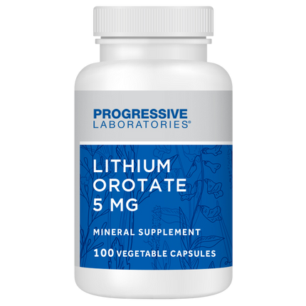 Lithium Orotate 5mg, 100 Capsules , Brand_Progressive Labs capsules Form_Capsules Requires Consultation Size_100 Capsules