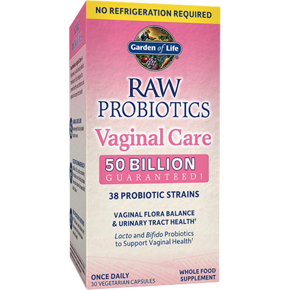 RAW Probiotics Vaginal Care, 50 Billion CFU with 38 Strains, 30 Vegetarian Capsules