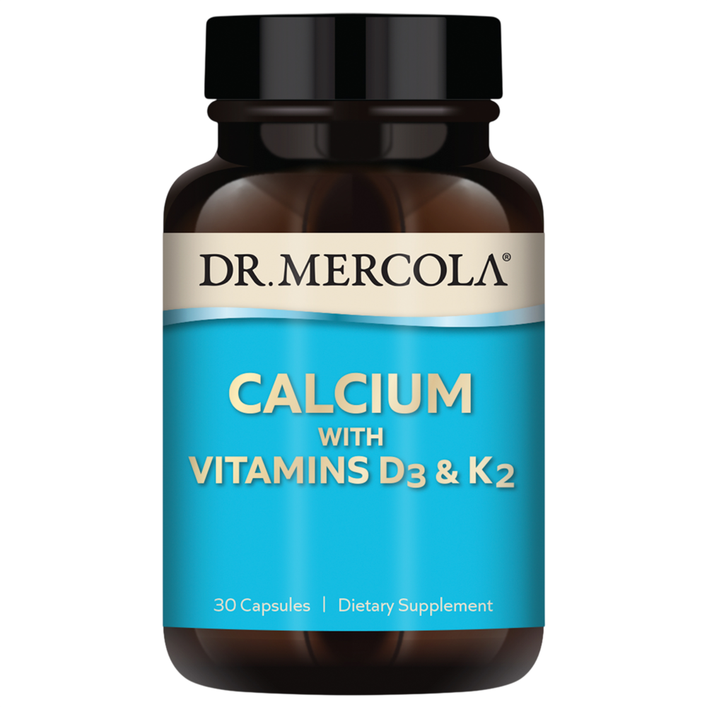 Calcium with Vitamins D3 and K2, 30 Capsules