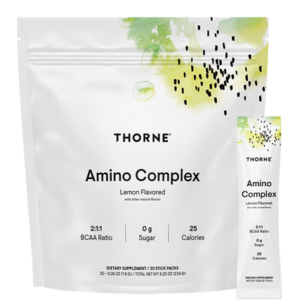 Amino Complex Lemon Flavored, 30 Packets , Brand_Thorne Research Form_Packets Size_30 Packets