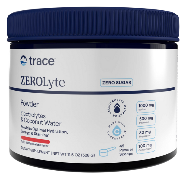 ZEROLyte Electrolytes & Coconut Water Powder, Salty Watermelon, 328 g Powder , Brand_Trace Minerals Form_Powder Size_328 g