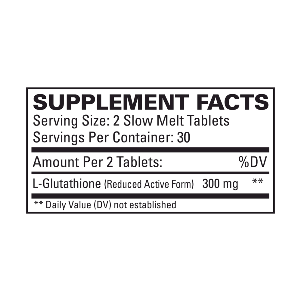Clinical Glutathione, 60 Slow Melt Tablets
