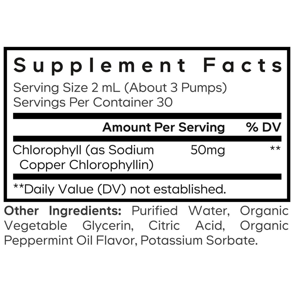 Chlorophyll+ Liquid Drops, 60 mL Liquid