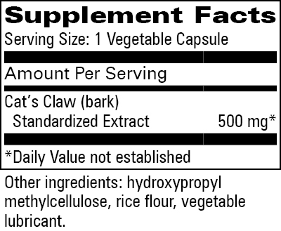 Cats Claw 500mg, 60 Capsules , Brand_Progressive Labs capsules Form_Capsules Requires Consultation Size_60 Capsules