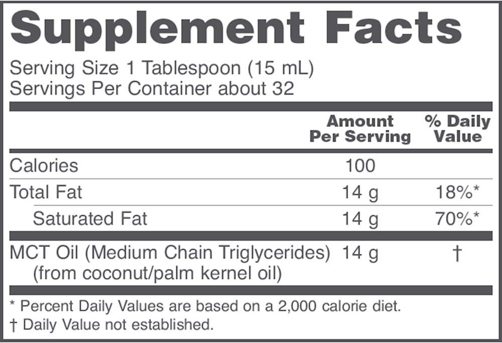 MCT Oil, 473 Milliliters