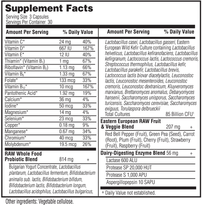 Raw Probiotics™ Men 50 & Wiser, 90 Vegetarian Capsules