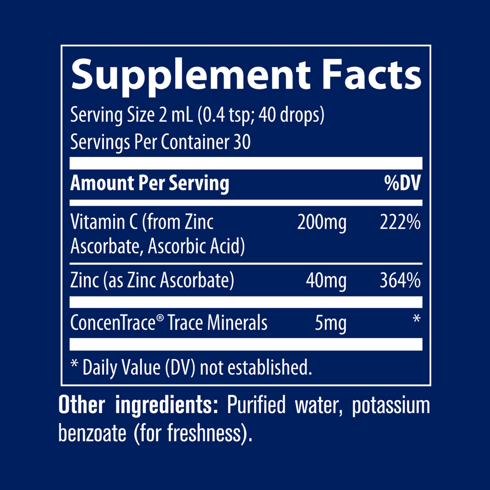 Vitamin C + Ionic Zinc, 59 mL Liquid , Brand_Trace Minerals Form_Liquid Size_59 mL