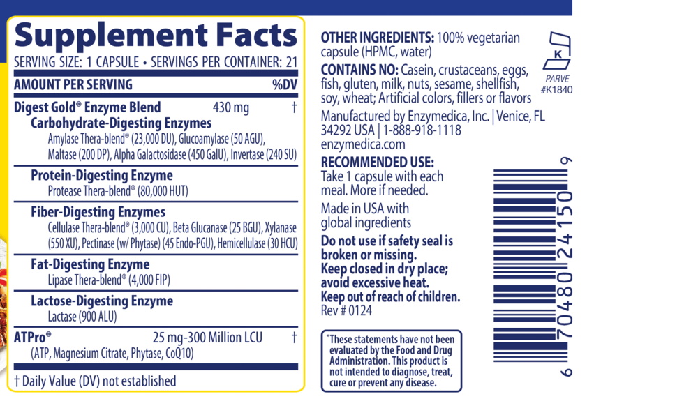 Digest Gold™, 21 Capsules