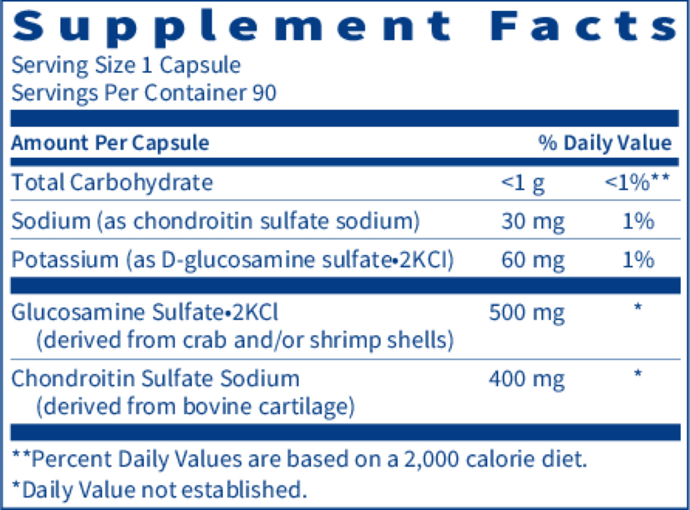 Glucosamine/Chondroitin, 90 Capsules