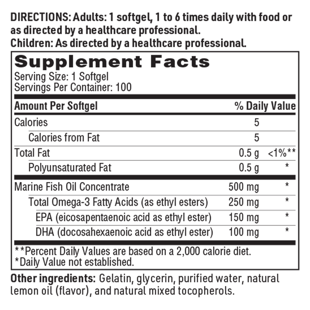 Omega-3 Mini™ Fish Oil, 100 Softgels