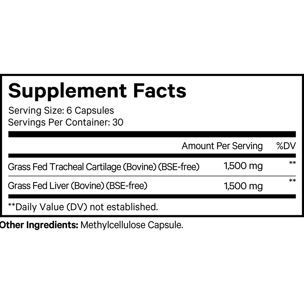 Grass-Fed Beef Cartilage, 180 Capsules