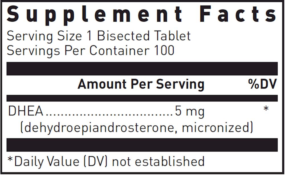 DHEA 5mg Dissolvable Tablets, 100 Tablets