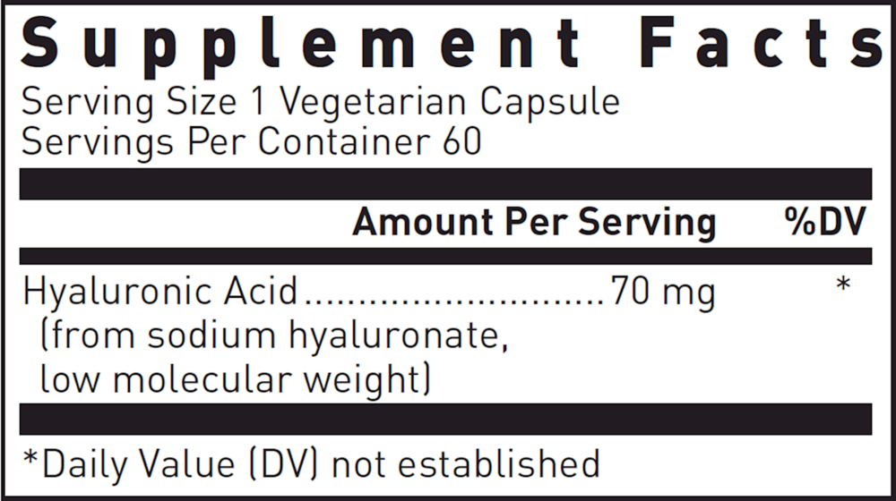 Hyaluronic Acid, 60 Capsules