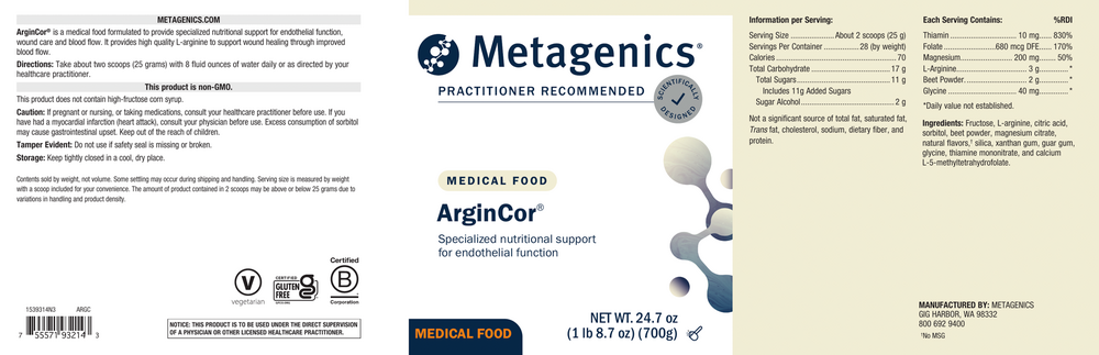 ArginCor®, 24.7 Oz (700 g) Powder , Emersons Form_Powder powder