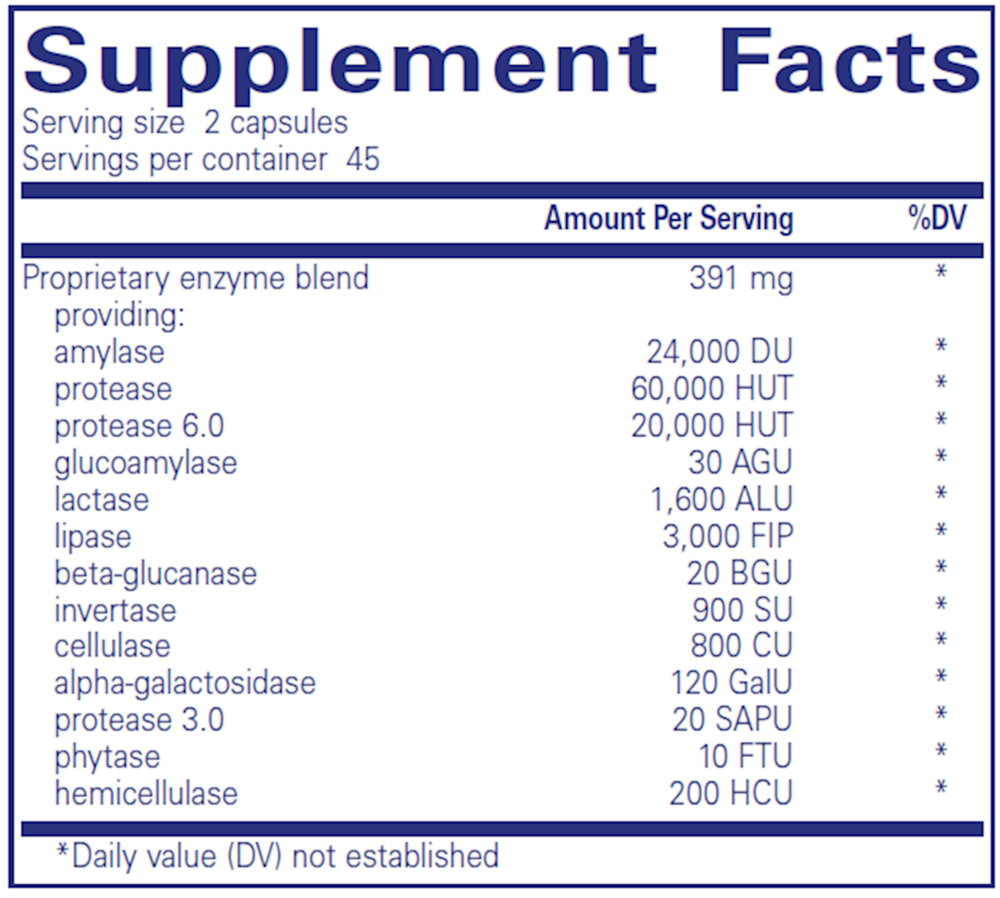 Digestive Enzymes Ultra, 90 Capsules , Brand_Pure Encapsulations Form_Capsules Requires Consultation Size_90 Capsules