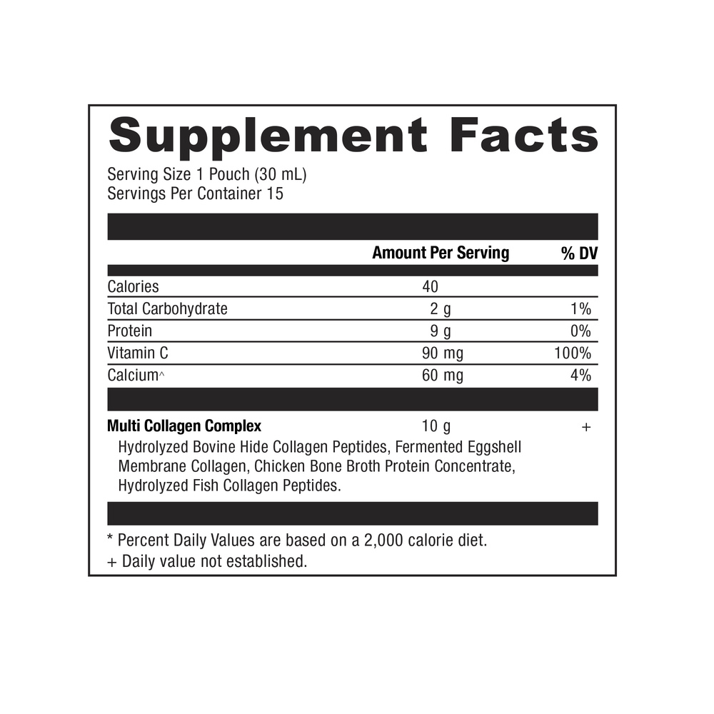 Ancient Nutrition Multi Collagen Protein Gel Packs, Tropical - supplement facts