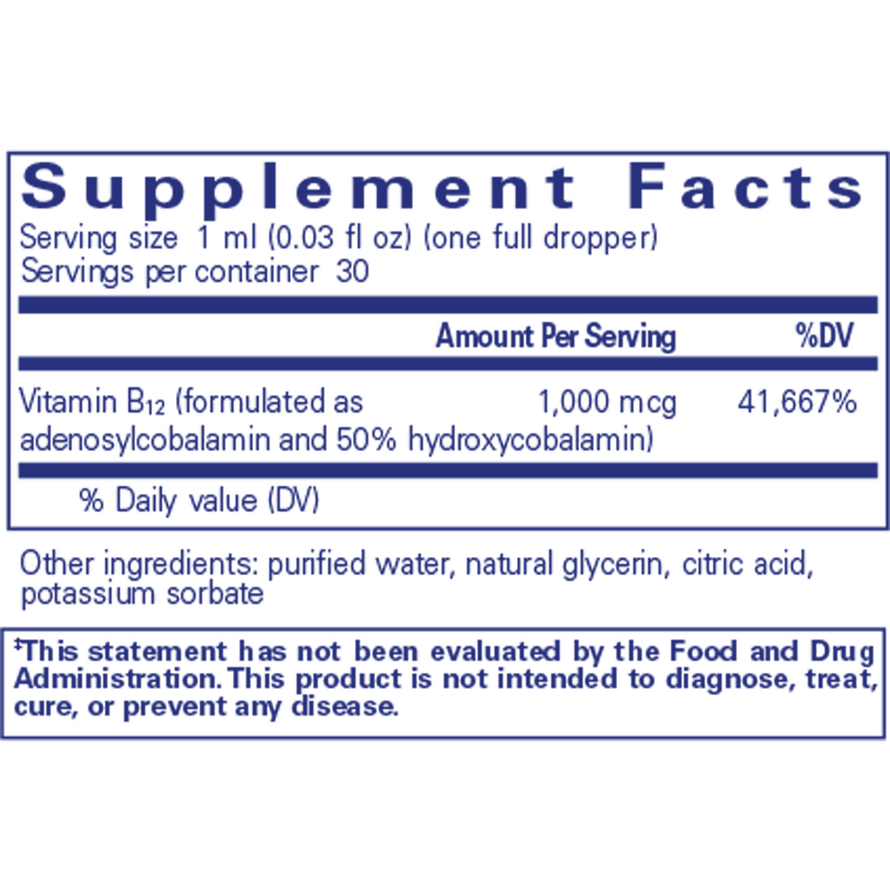 Adenosyl/Hydroxyl B12 Liquid , Pure