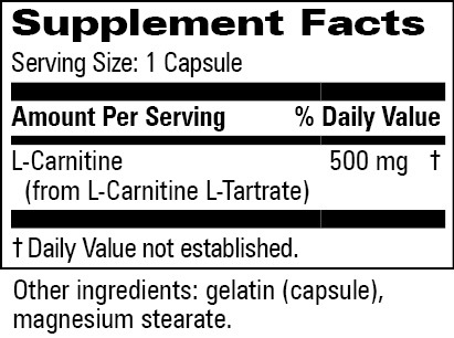 L-Carnitine 500mg, 60 Capsules , Brand_Progressive Labs capsules Form_Capsules Requires Consultation Size_60 Capsules