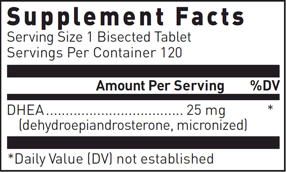 DHEA 25mg (Dissolvable Tablet), 120 Tablets