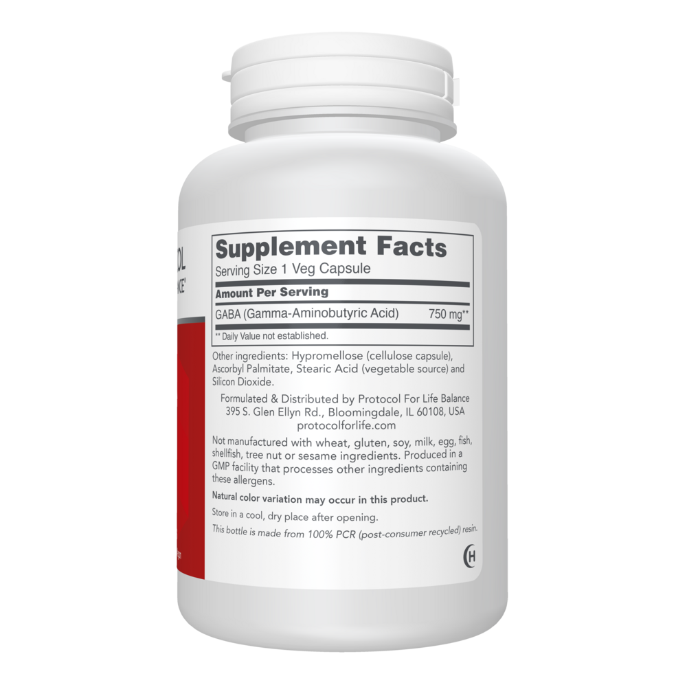 Gaba 750mg, 120 Capsules , Brand_Protocol for Life Balance capsules Form_Capsules Requires Consultation Size_120 Capsules