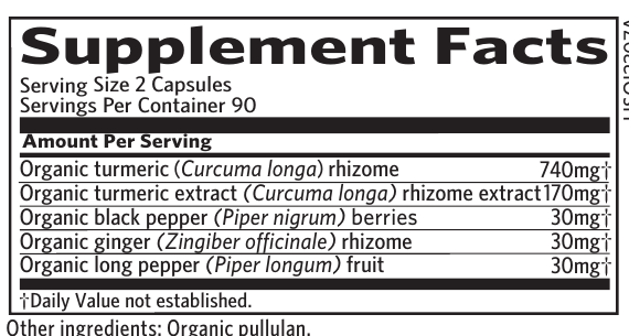 Turmeric Formula, 180 capsules , Ayurveda Brand_Organic India Form_Capsules
