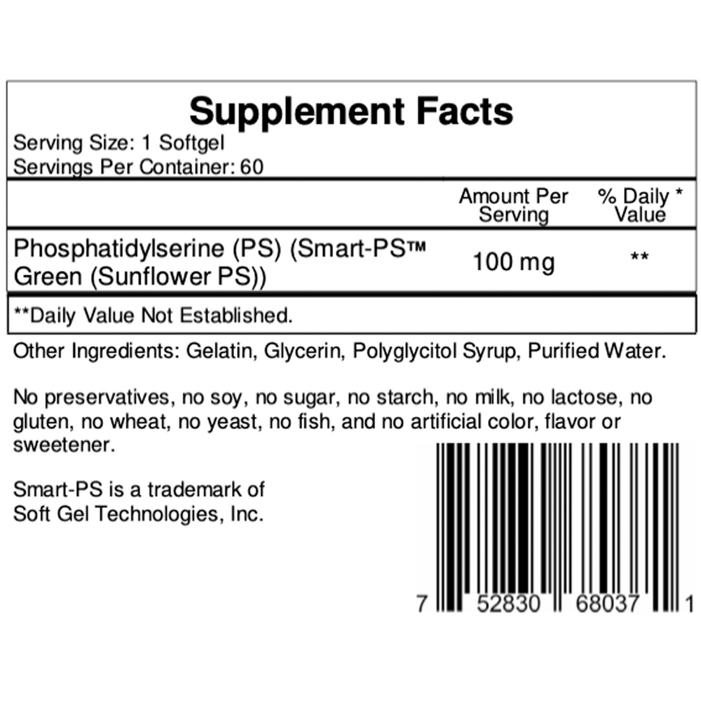 Phosphatidylserine, 60 Softgels